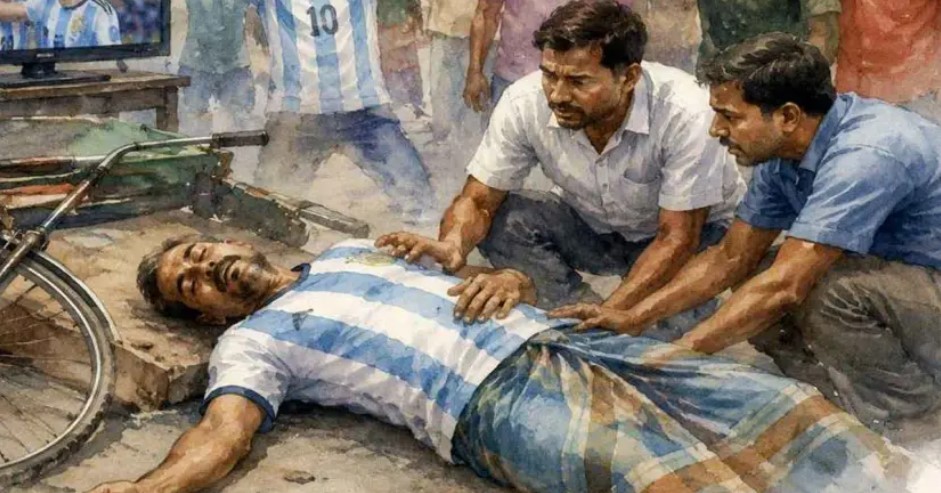 আর্জেন্টিনা জেতার উল্লাসে অতিরিক্ত জর্দা খেয়ে ভ্যানচালকের মৃত্যু
